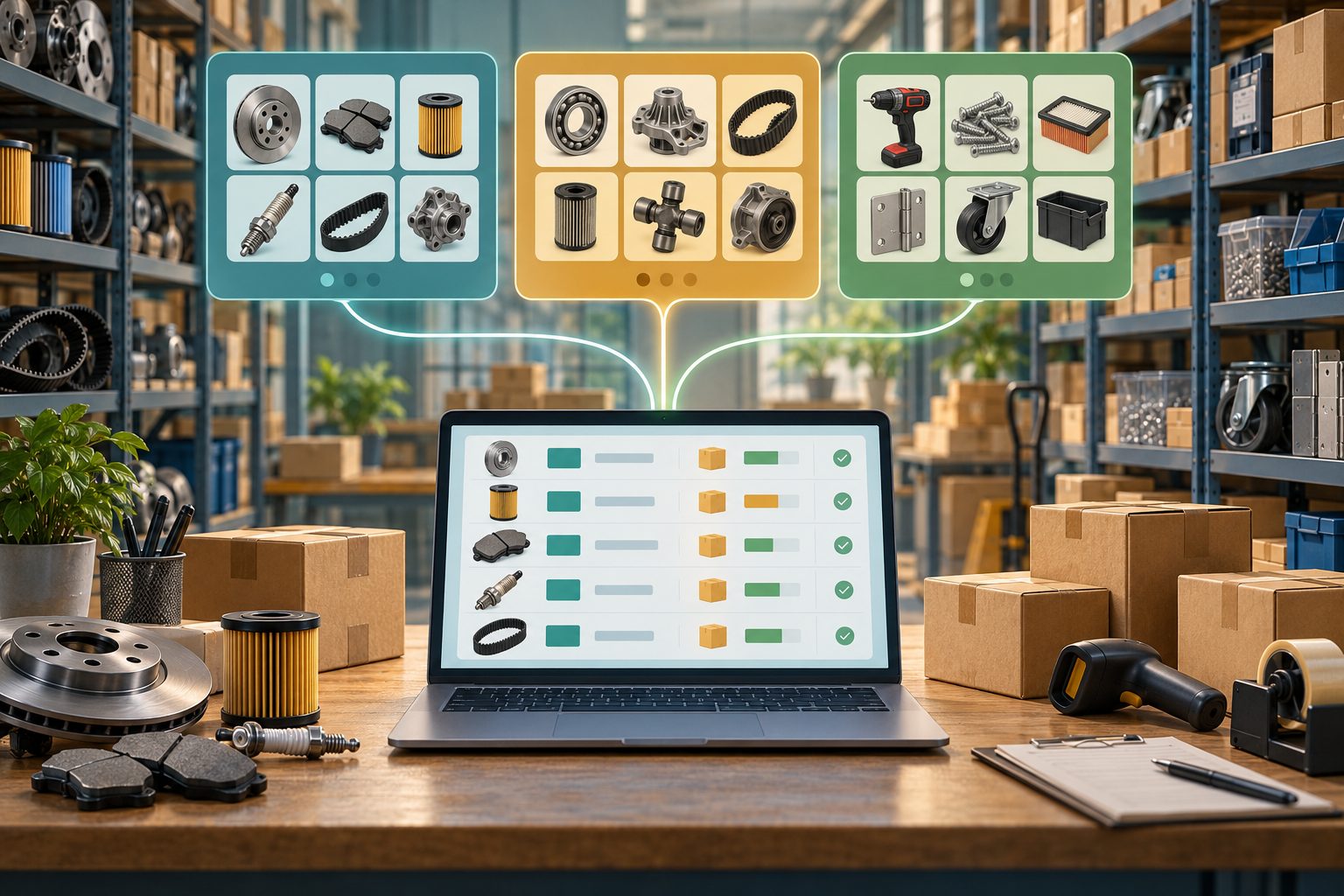 Cataloghi di marketplace specializzati collegati a un inventario unico in magazzino