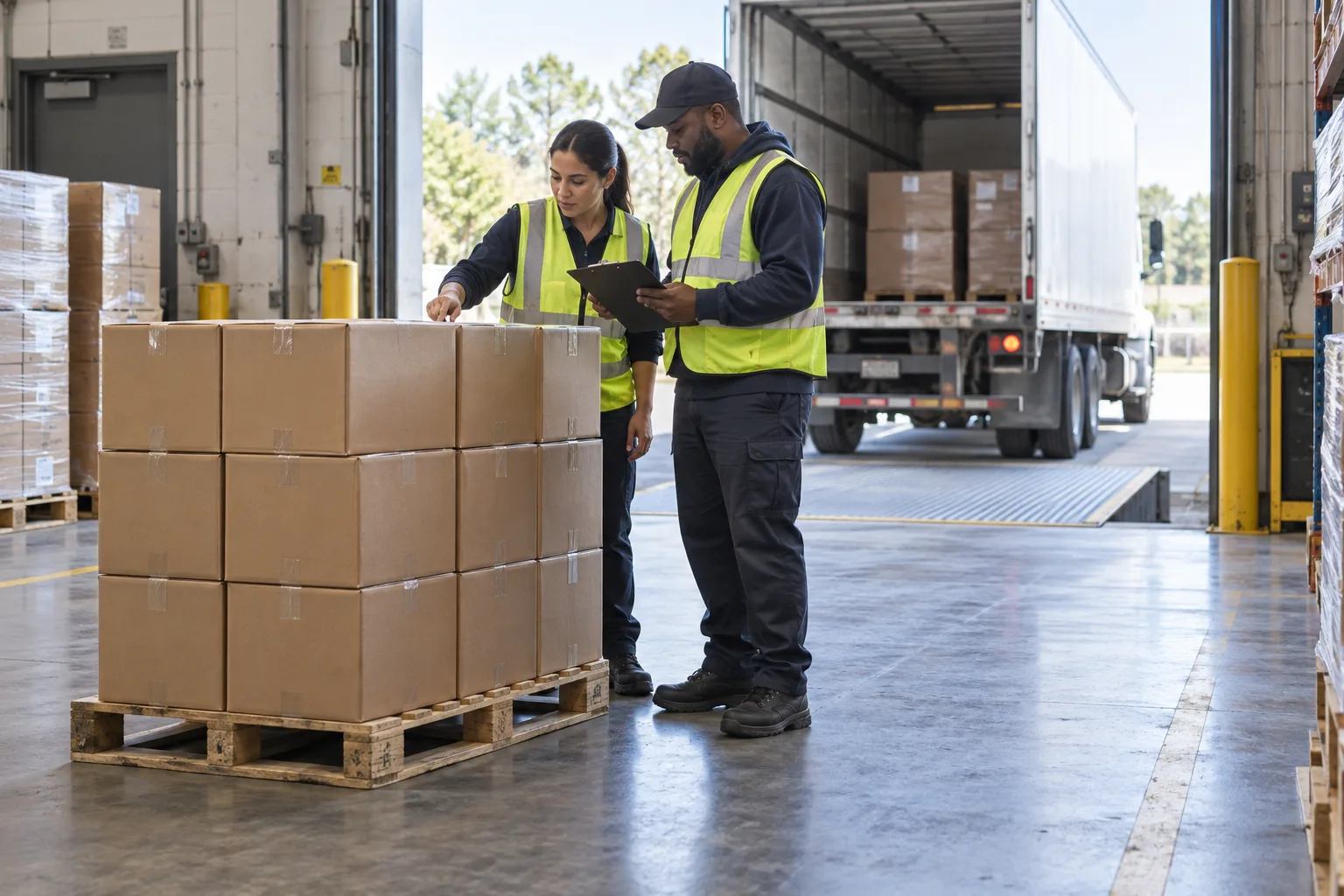 Controllo di un pallet al ricevimento di un trasferimento tra depositi